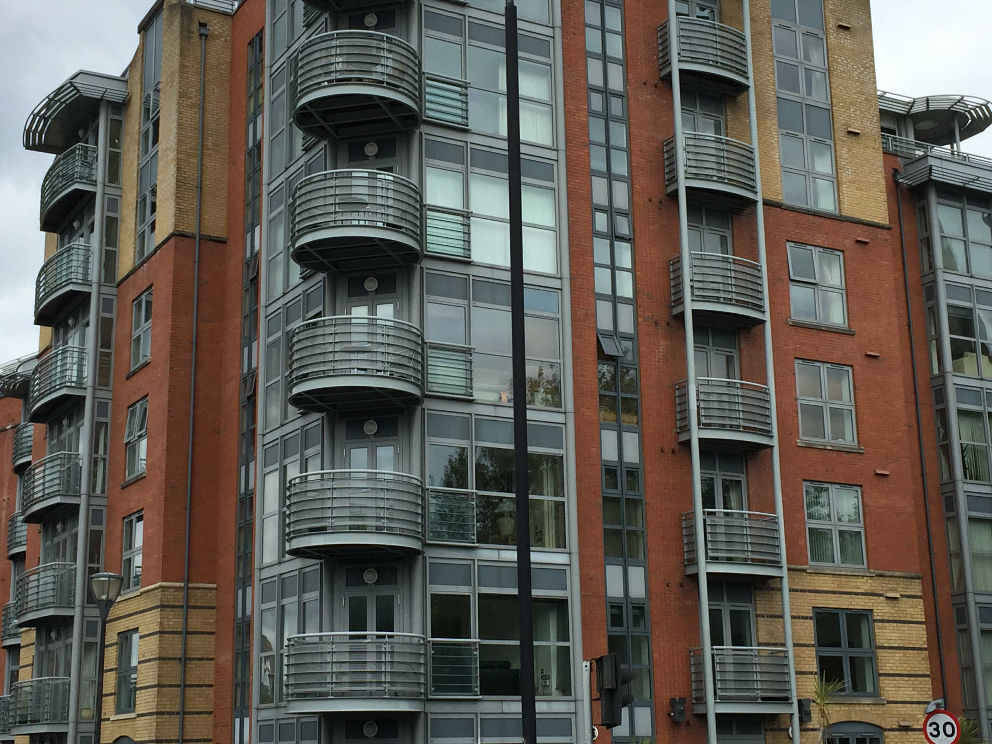 aluminium panels for fabricators used and shown in a Bristol apartment building
