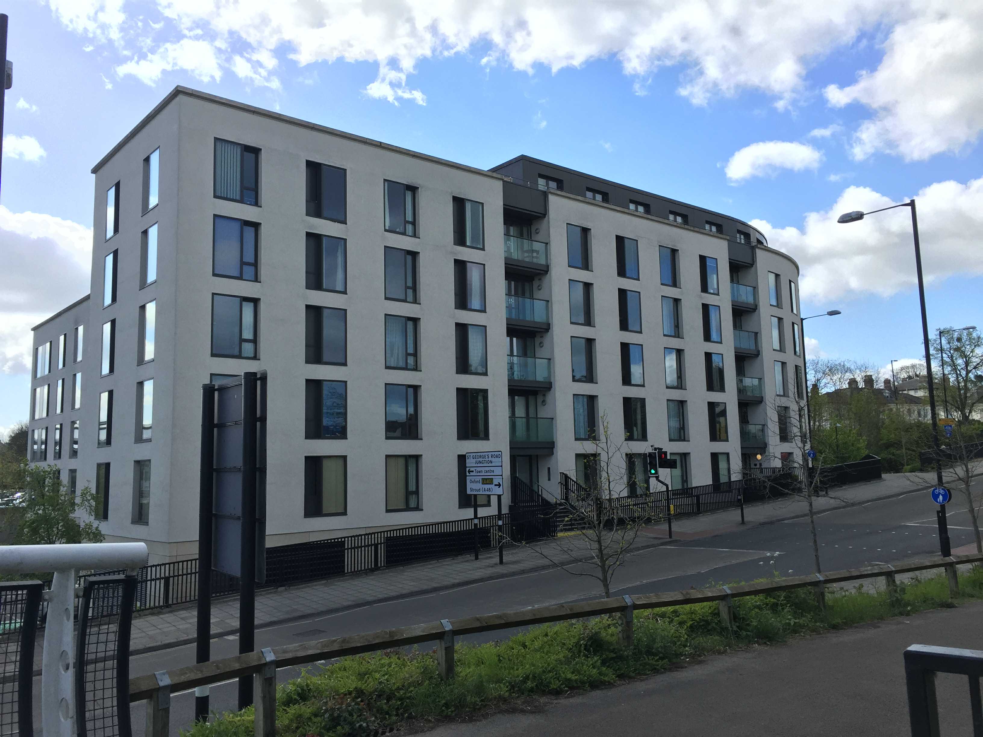 aluminium panels for installers showing a new block of apartments in Cheltenham